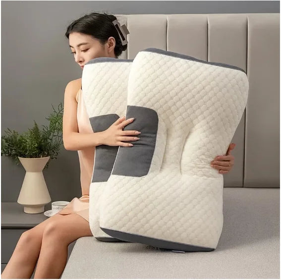 Travesseiro Cervical Ergonômico 74 x 48 cm em Algodão