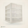 Organizador modular branco com 4 gavetas