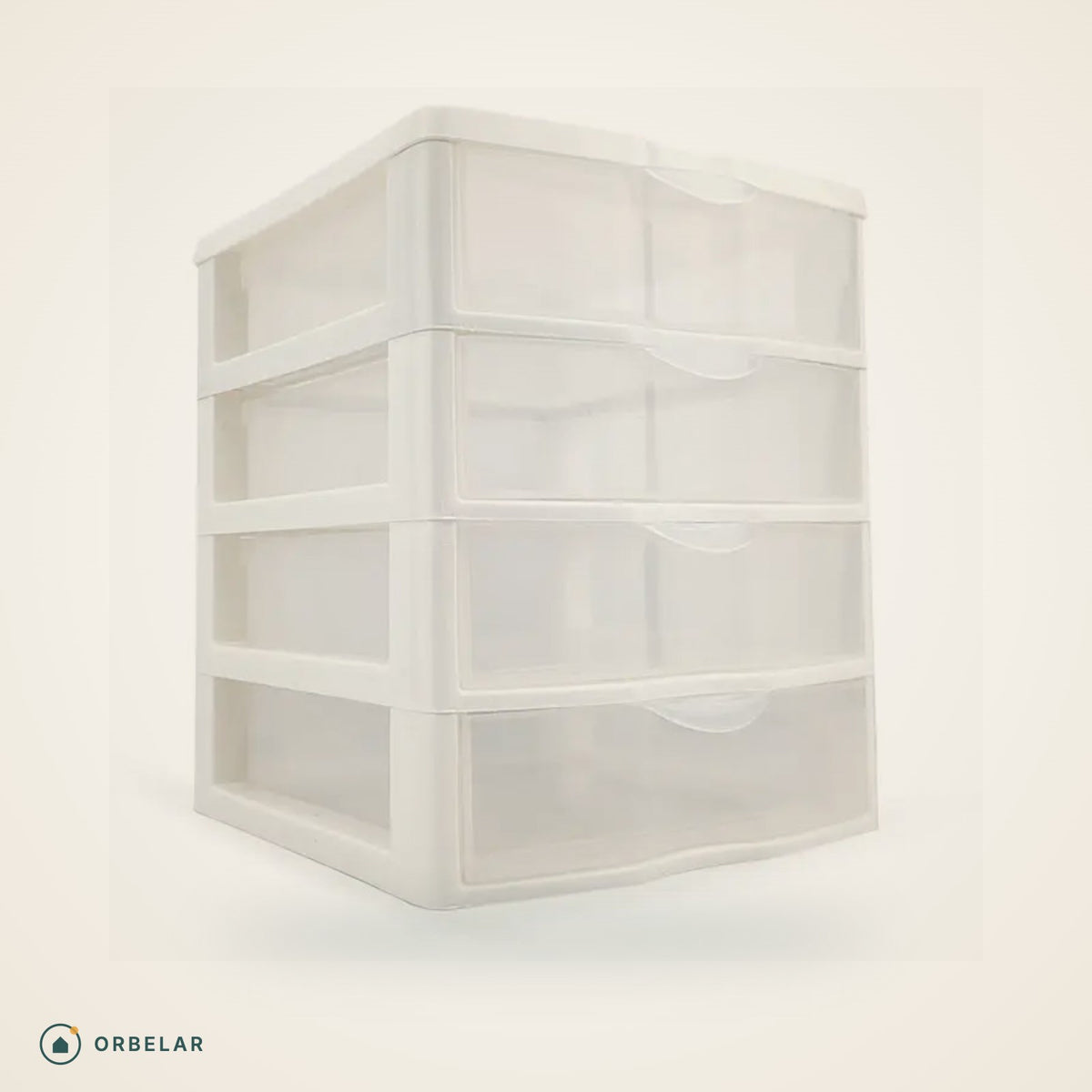 Organizador modular branco com 4 gavetas